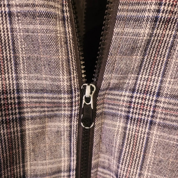 LIRA CRTV/SCTY Full Zip Jacket Men's Size Large BlackGray Plaid L/S Palm Tree - Picture 5 of 7